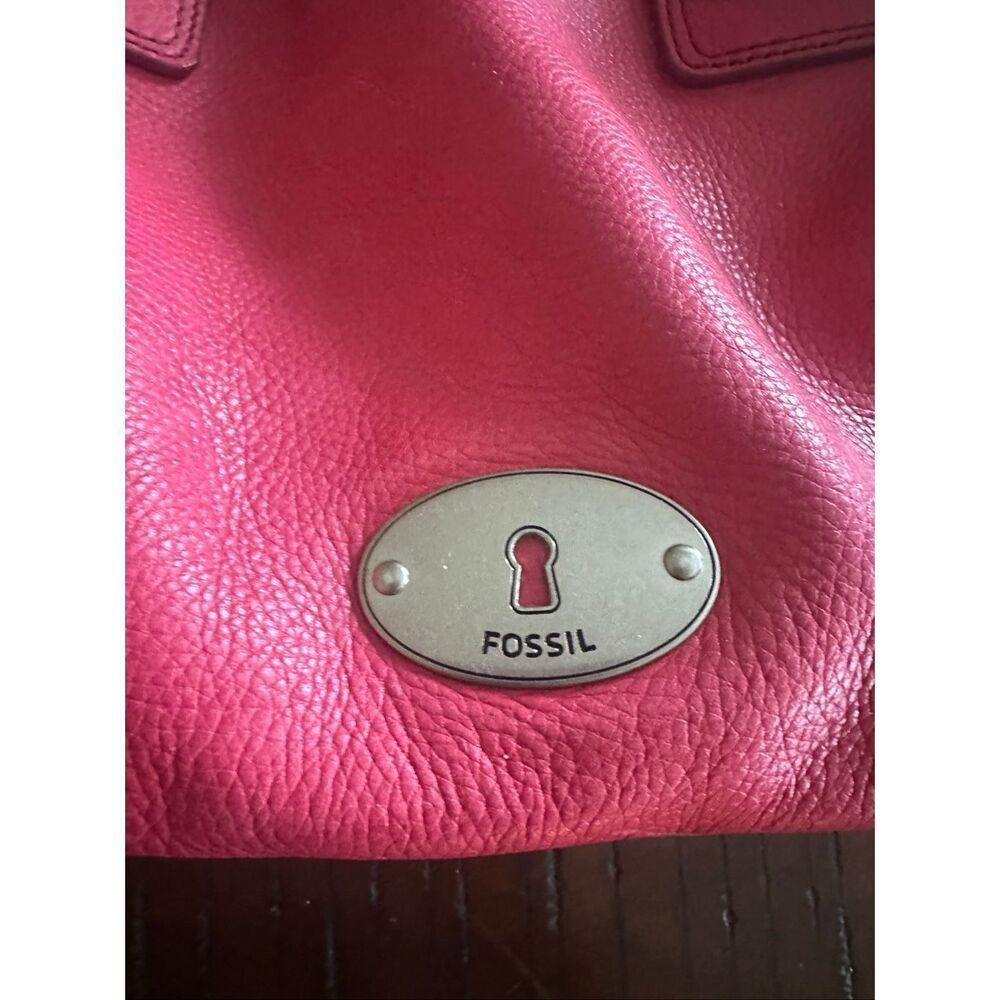 Vintage fossil pink leather satchel tote wallet birds Marlow - Picture 2 of 16